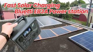 Bluetti EB3A Solar Panel Fast Charging