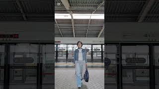 봄에 입기 좋은 스타일 청청만 입으면 밋밋하지만 레이스 원피스로 코디하면 여성스럽고 분위기도 있다. #시니어패션#중년패션#오늘외출룩 #ootd