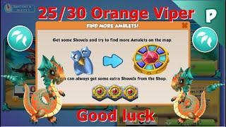 25/30 Primal Orange Viper Dragon-Mania Legends | 4598 Happy Dragons | DML