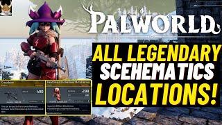 Palworld How to get ALL LEGENDARY ARMOR AND WEAPONS ~ALL SCHEMATICS LOCATIONS!!~ VERY POWERFULL!