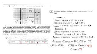 ОГЭ 2020. Математика. Задания 1 - 5. План квартиры (все типы)