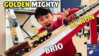 Brio Mighty Action Gold Train Giant Train Track Layout Display