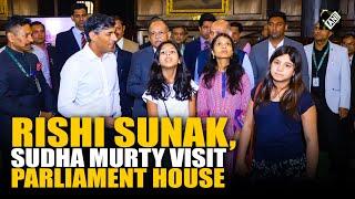 Ex-UK PM Rishi Sunak visits Parliament house along with his wife Akshata Murty