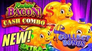 NEW SLOT! TRIPLE POP!! RAKIN BACON CASH COMBO Slot Machine (AGS)