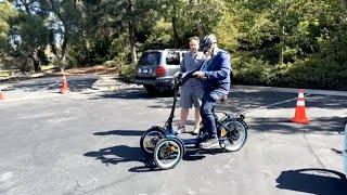 Is a Reverse Electric Trike More Stable?  This Senior Over 70 Takes Ride on Incredible Tadpole Trike