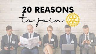 20 Reasons to Join Rotary Club