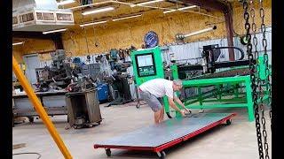 CNC Plasma under table sheet metal storage rack cart