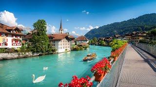 A Walking Tour of Interlaken, Switzerland 4K - Top Travel Destinations in Europe, Travel Vlog