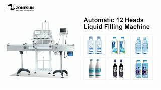 How To Use 12 Nozzles Diaphragm Pump Liquid Filling Machine With Conveyor