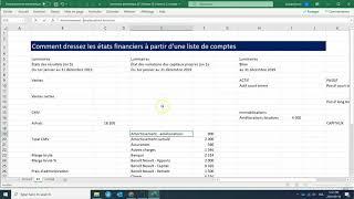 Excel États financiers