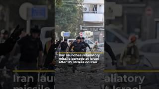 Iran launches barrage of missiles at Israel in retaliation for US bombing | AJ#shorts