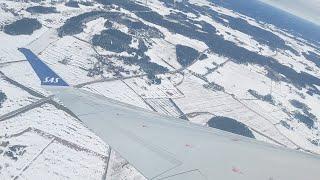 SAS CRJ-900 takeoff from Stockholm Arlanda Airport [Onboard view]