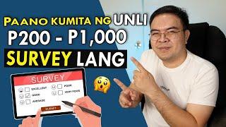 Paano kumita online ng Unli 200 to 1,000 pesos? Mga legit na Survey Sites