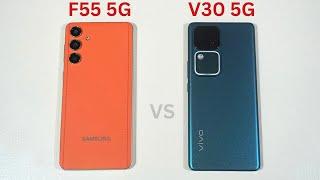 Samsung Galaxy F55 5g vs Vivo V30 5g Speed Test and Camera Comparison