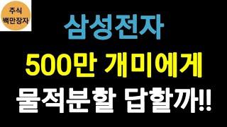 삼성전자, 500만 개미에게 물적분할 답할까!!