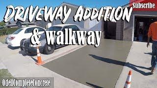 How to Pour a Driveway Addition and Walkway for Beginners DIY