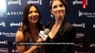 Chyler Leigh and Floriana Lima | Chyler discusses queer kisses | Glaad awards 2017 |