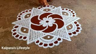 Pongal special simple method Unique flowers kollam Easy Rangoli sankaranthi muggulu