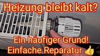 Der häufigste Grund: Heizung beibt kalt und wird nicht warm - einfache Reparatur