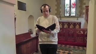 Organist Rob Charles Singing at St Madocs Church Llanmadoc Gower Peninsula 2