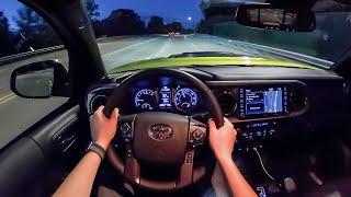 2022 Toyota Tacoma TRD Pro - POV Night Drive (Binaural Audio)