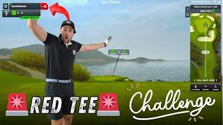 My Best Sim Round Ever! 2 Hole Outs! Red Tee Series