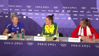 NINA KENNEDY WINS OLYMPIC POLE VAULT GOLD FOR AUSTRALIA, BEATS KATIE MOON | PRESS CONFERENCE