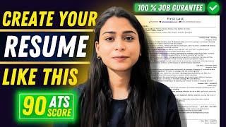 How to Make an ATS Friendly Resume !! (For Freshers/Experienced)