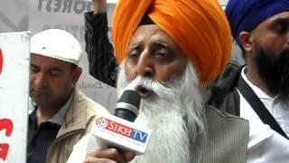 Dal Khalsa UK 63rd Indian Independence Day Protest London - Manmohan Singh Khalsa Speech