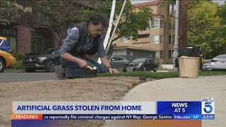 Artificial turf stolen from outside Studio City residence