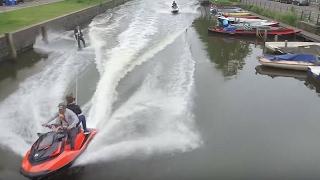 Casey Neistat wakeboarding on the Canals of Amsterdam - Drone Addicts