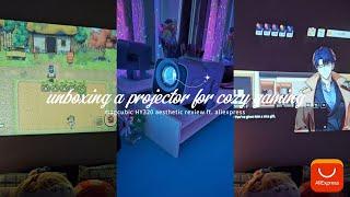 unboxing a projector for cozy gaming & anime | magcubic hy30 aesthetic review ft. aliexpress ️