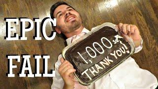 1000 Subs EPIC CAKE FAIL!!