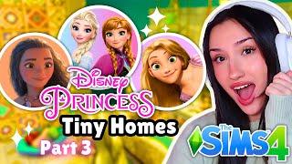 decorating the INTERIORS of our DISNEY PRINCESS Tiny Homes in The Sims 4 (PART 2)