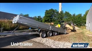 Variant Universal Trailers - Commercial flatbed tri-axle Trailers with Tilt