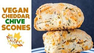 Vegan Cheddar Chive Scones | Recipe | The Viet Vegan