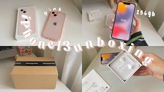 iPhone 13 unboxing  // [ Pink + 256GB ] 