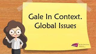 Gale In Context. Global Issues