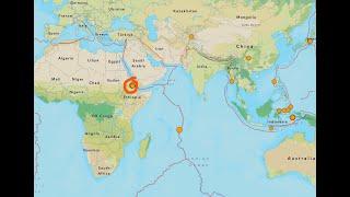 Ethiopia Rift Earthquakes today. Puerto Rico Trench Eqs continue. Sunday Night 3/2/2025