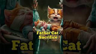 The Father Cat Sacrifice to save Son from Lions #cat #aicatshorts #aishorts