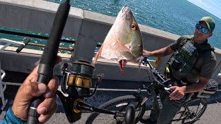 Florida keys Bridge fishing-law enforcement visit.