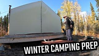 Preparing the CANVAS WALL tent for WINTER CAMPING