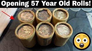 Opening Original Bank Rolls of Silver Coins - Half Dollars