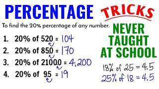 WATCH this Percentage Tricks | Never Taught At School