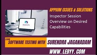 Appium Tutorial in Telugu | by Surendra Jaganadam | Appium Inspector | Desired Capabilities