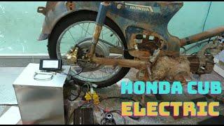 Honda Super Cub C50 RESTORATION - Add Hub Motor and Test - Part 2 (Project Hyper Electric Motorbike)