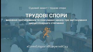  Визнання протиправним та скасування наказу про застосування дисциплінарного стягнення