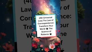 (4th Universal Law) The Law of Correspondence: Transform Your World  The Science of Patterns 