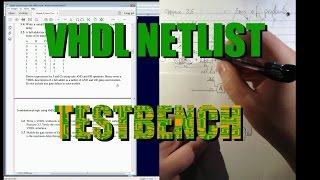 VHDL netlist and self testing testbench - Exercise