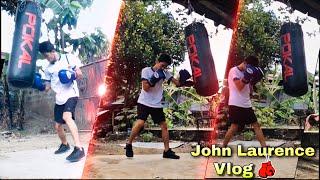 TRAINING ON A HEAVY PUNCHING BAG | JOHN LAURENCE VLOG